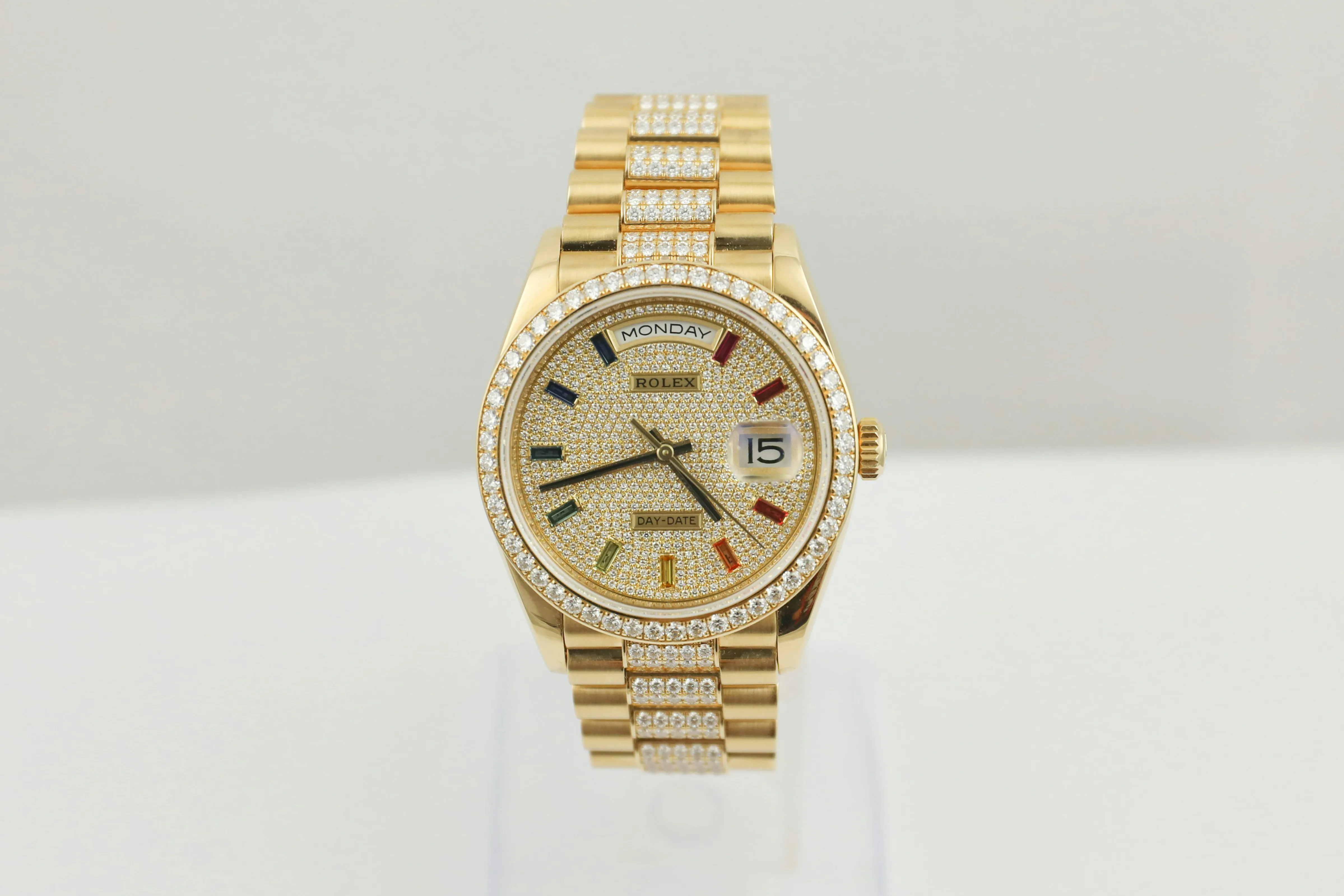 Rolex Day-Date 36 128348RBR 36mm Yellow gold and Diamond Pave