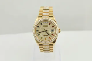 Rolex Day-Date 36 128348RBR Yellow gold and Diamond