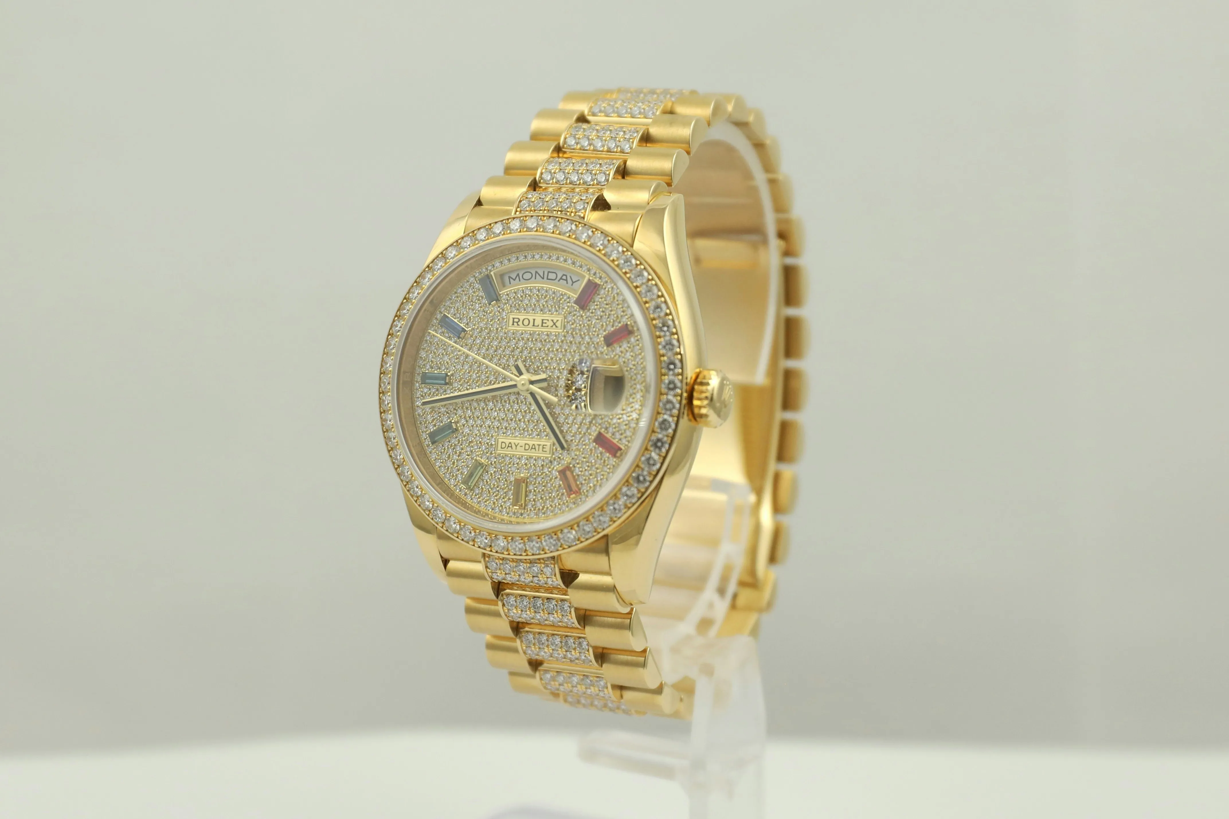 Rolex Day-Date 36 128348RBR 36mm Yellow gold and Diamond Pave 1