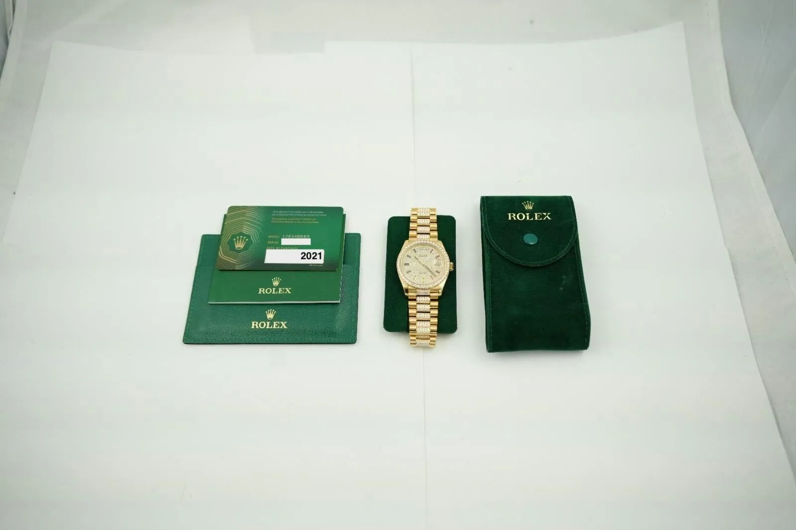 Rolex Day-Date 36 128348RBR 36mm Yellow gold and Diamond Pave 15