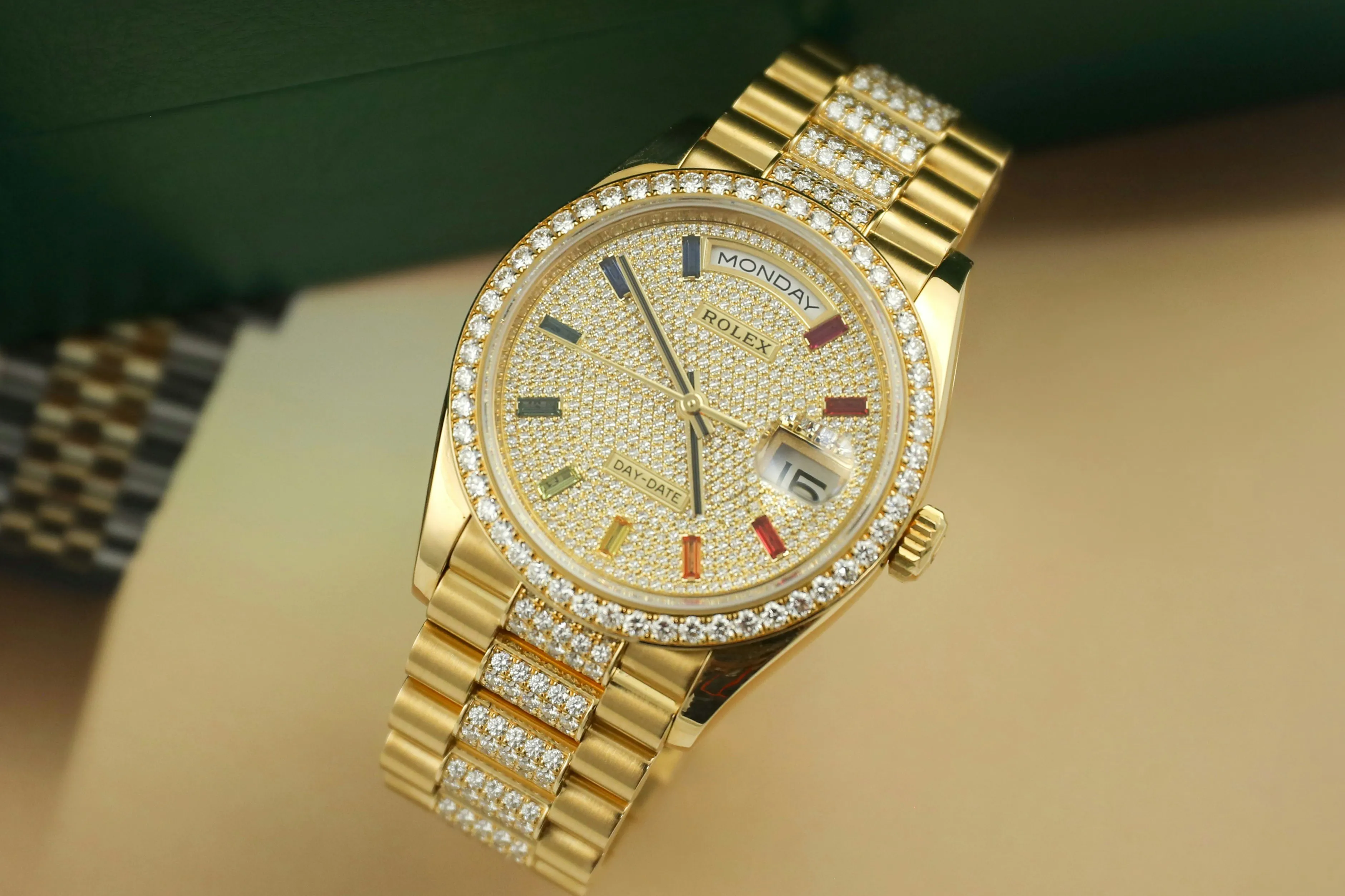 Rolex Day-Date 36 128348RBR 36mm Yellow gold and Diamond Pave 19