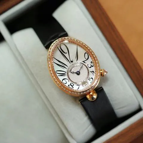 Breguet Reine de Naples 8918BA/58/964/D00D3L 28.45mm 18k rose gold diamond Mother-of-pearl