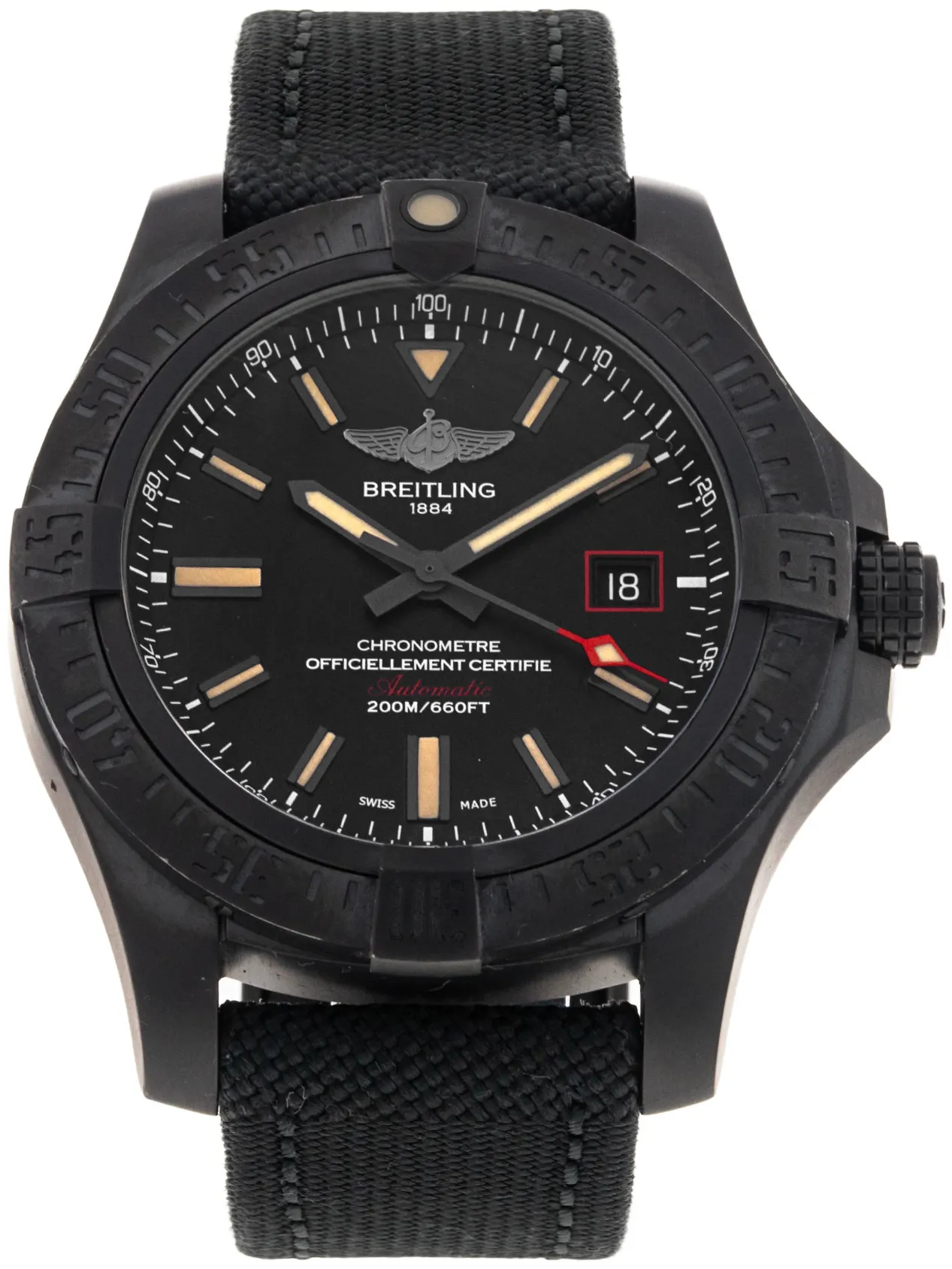 Breitling Avenger V17311 44mm Titanium Black Baton