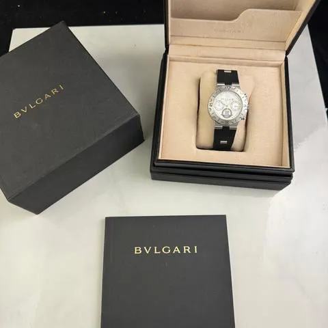 Bulgari Diagono SCB38S 38mm Stainless steel White 1