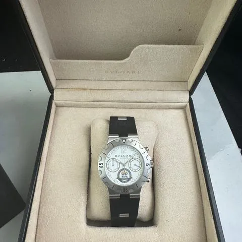 Bulgari Diagono SCB38S 38mm Stainless steel White 2