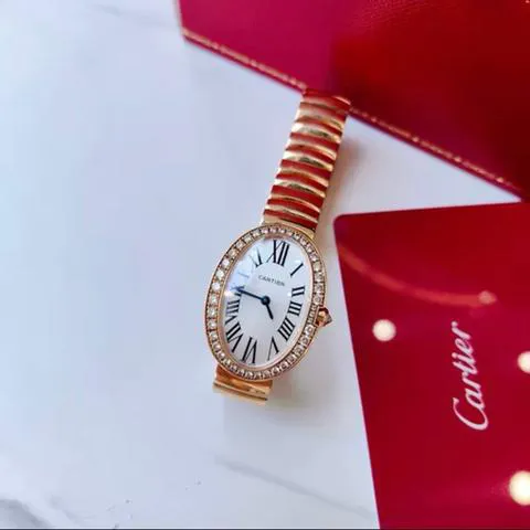 Cartier Baignoire Small Model WB520002 31.5mm Rose gold Silver 2