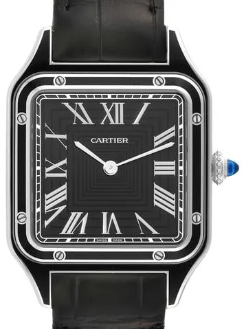 Cartier Santos Dumont WSSA0046 43.5mm Stainless steel Black