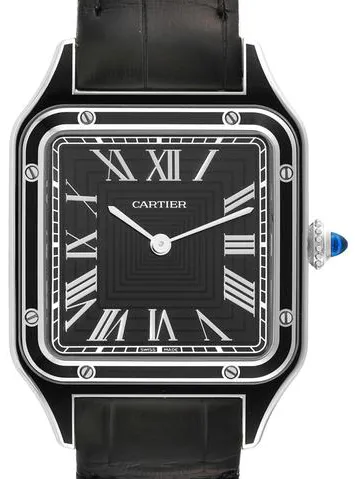 Cartier Santos Dumont WSSA0046 43.5mm Stainless steel Black 1