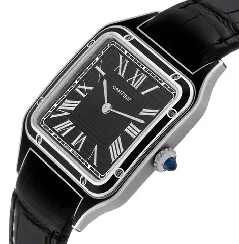 Cartier Santos Dumont WSSA0046 43.5mm Stainless steel Black 4