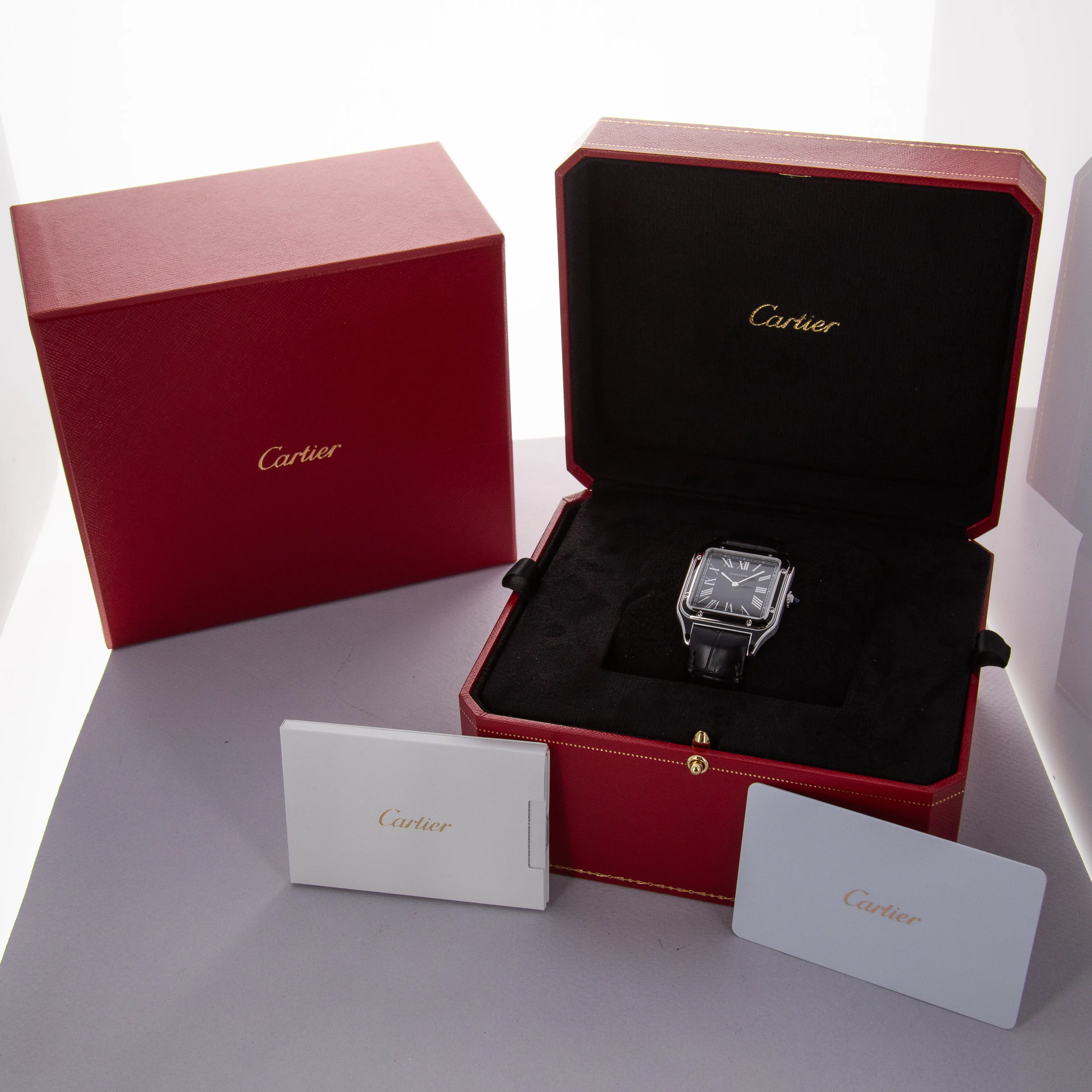 Cartier Santos Dumont WSSA0046 43.5mm Stainless steel Black 15