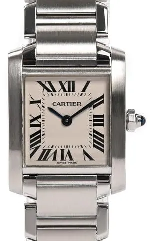 Cartier Tank Française W51008Q3 20mm Stainless steel White