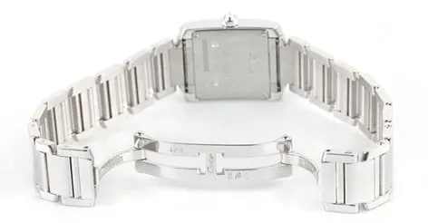 Cartier Tank Française WE1002S3 20mm White gold White 4