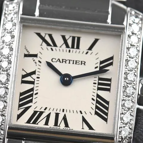 Cartier Tank Française WE1002S3 20mm White gold White 6