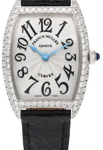 Franck Muller Cintree Curvex 1752 QZ D 25mm White gold Silver