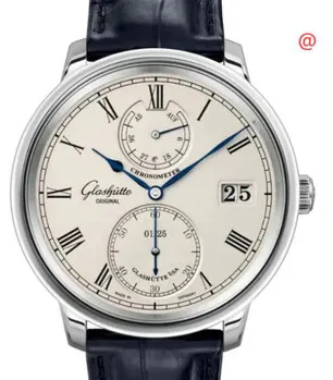 Glashütte Senator 1-58-03-01-04-30 42mm White gold Silver