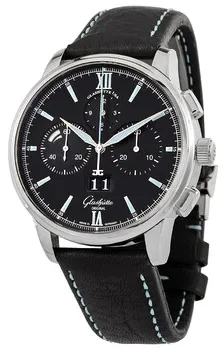 Glashütte Senator Chronograph Panorama Date 1-37-01-03-02-35 42mm Stainless steel Black