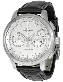 Glashütte Senator Chronograph XL 1-39-34-21-42-04 44mm Stainless steel Silver