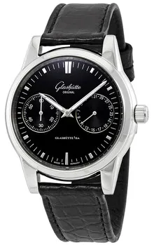 Glashütte Senator Hand Date 1-39-58-01-02-04 40mm Stainless steel Black