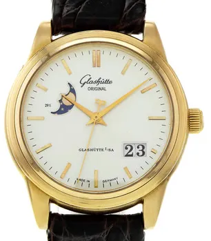 Glashütte Senator Panorama Date 3941031104 39mm Rose gold White