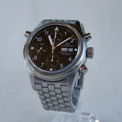 IWC Pilot Double Chronograph IW3711 42mm Stainless steel Black