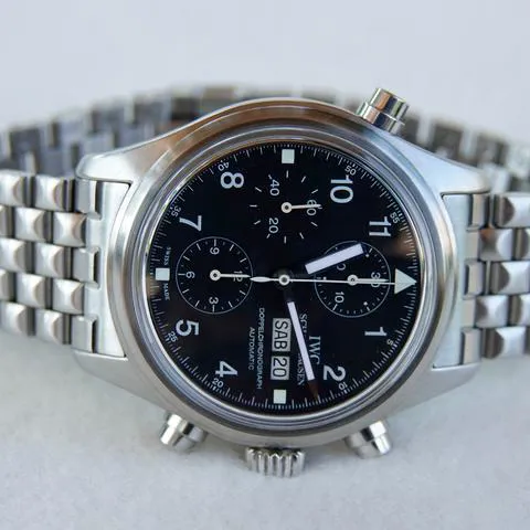 IWC Pilot Double Chronograph IW3711 42mm Stainless steel Black 8