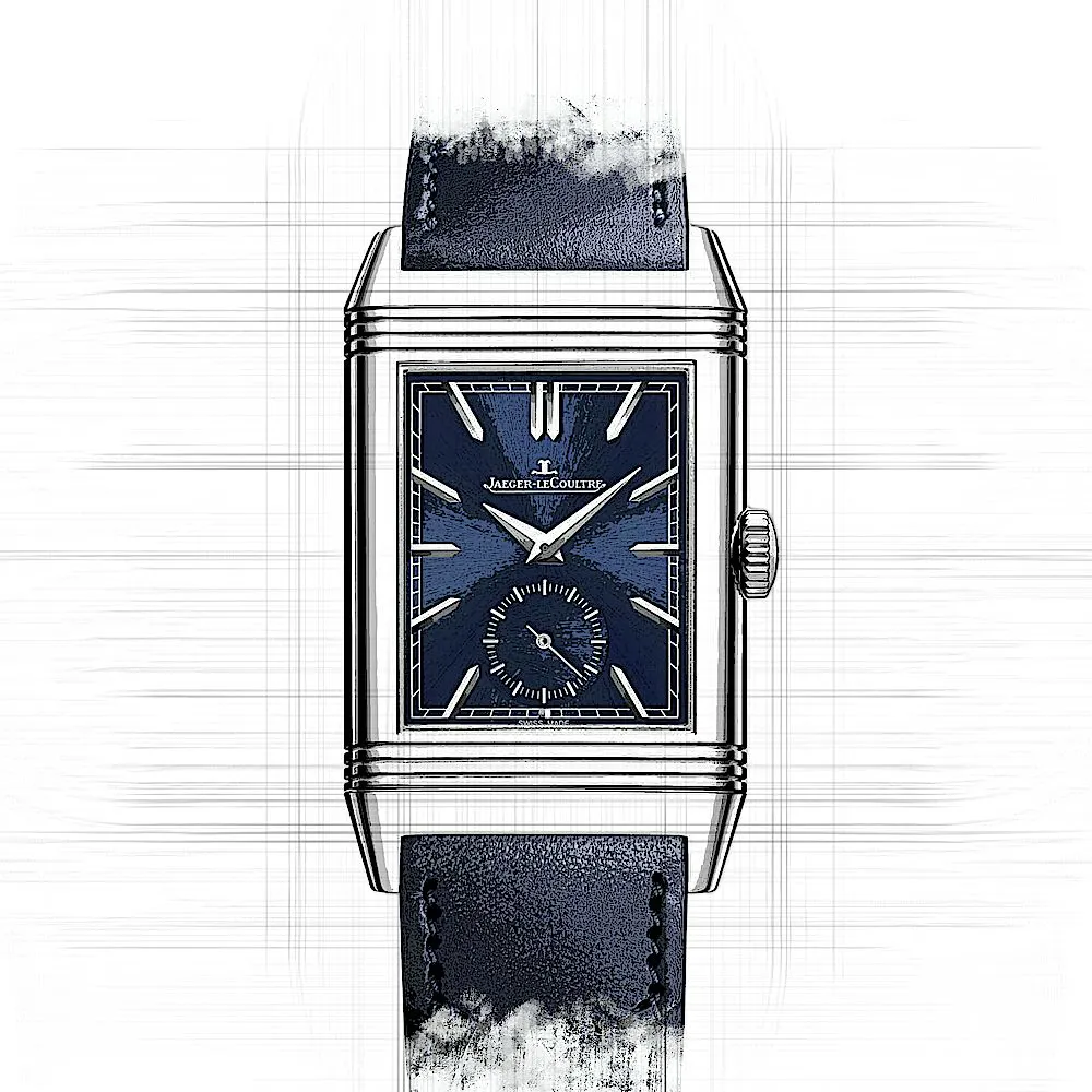 Jaeger-LeCoultre Reverso Tribute 3988482 47mm Stainless steel Blue