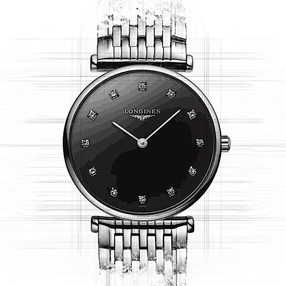 Longines La Grande Classique L47094556 33mm Edelstahl Schwarz