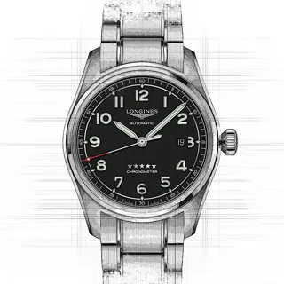 Longines Spirit L3.811.4.53.9 Stainless steel Black