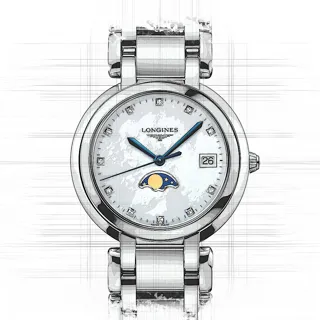 Longines PrimaLuna L81164876 Stainless steel White