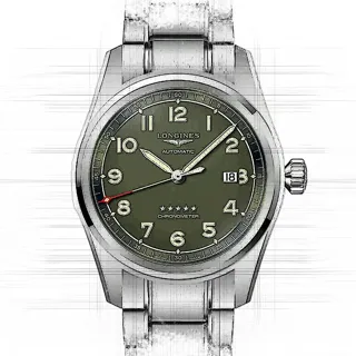 Longines Spirit L38114036 Stainless steel Green