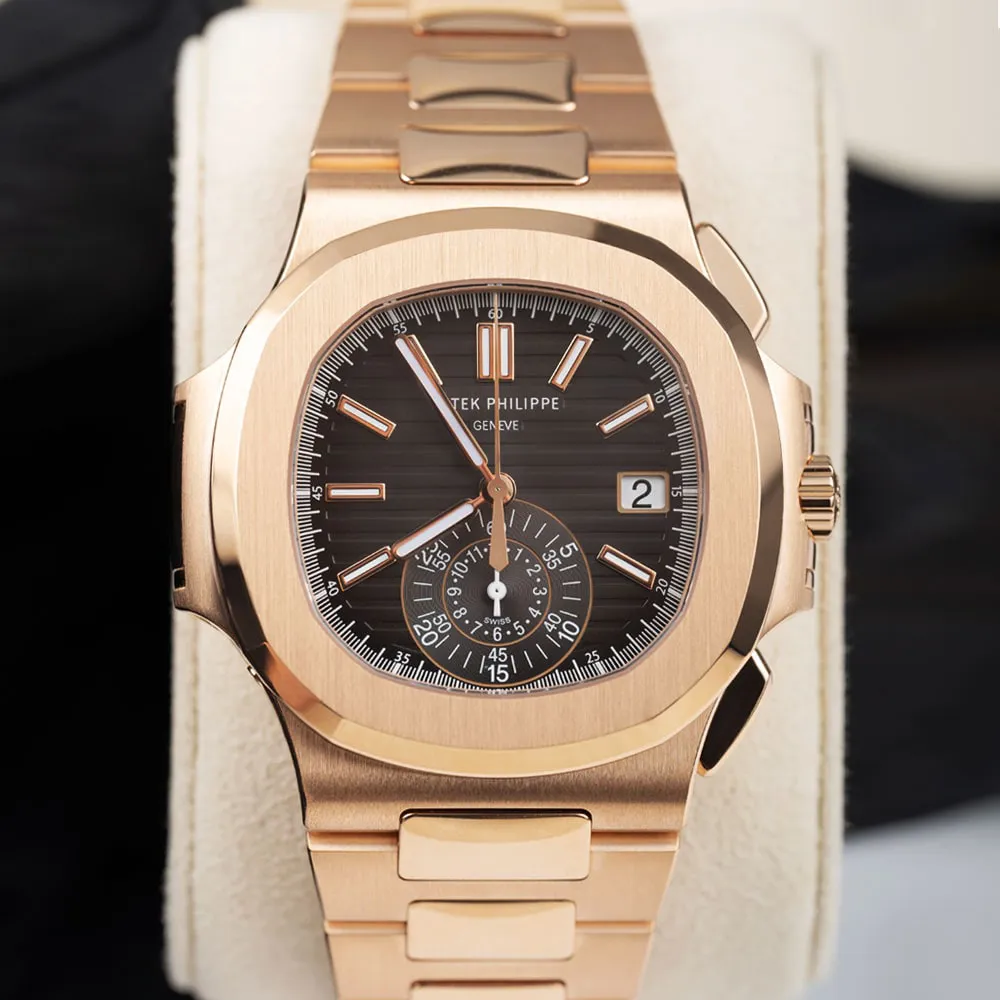 Patek Philippe Nautilus 5980/1R-001 40.5mm Rose gold Black