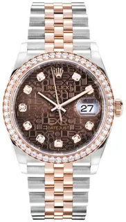 Rolex Datejust 36 126281RBR Stainless Steel$Everose Rose Gold Brown