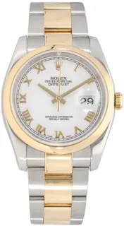 Rolex Datejust 36 116203 Yellow gold and Stainless steel White