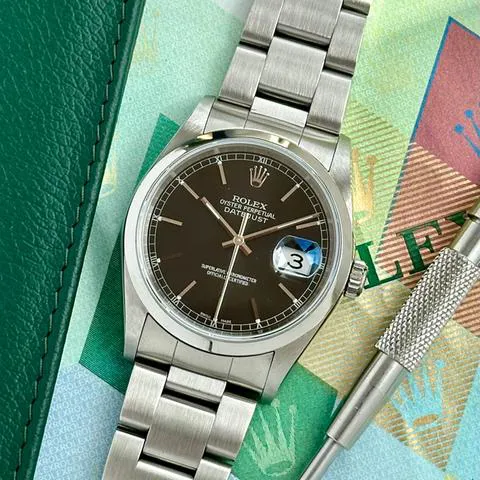 Rolex Datejust 36 16200 36mm Stainless steel Black