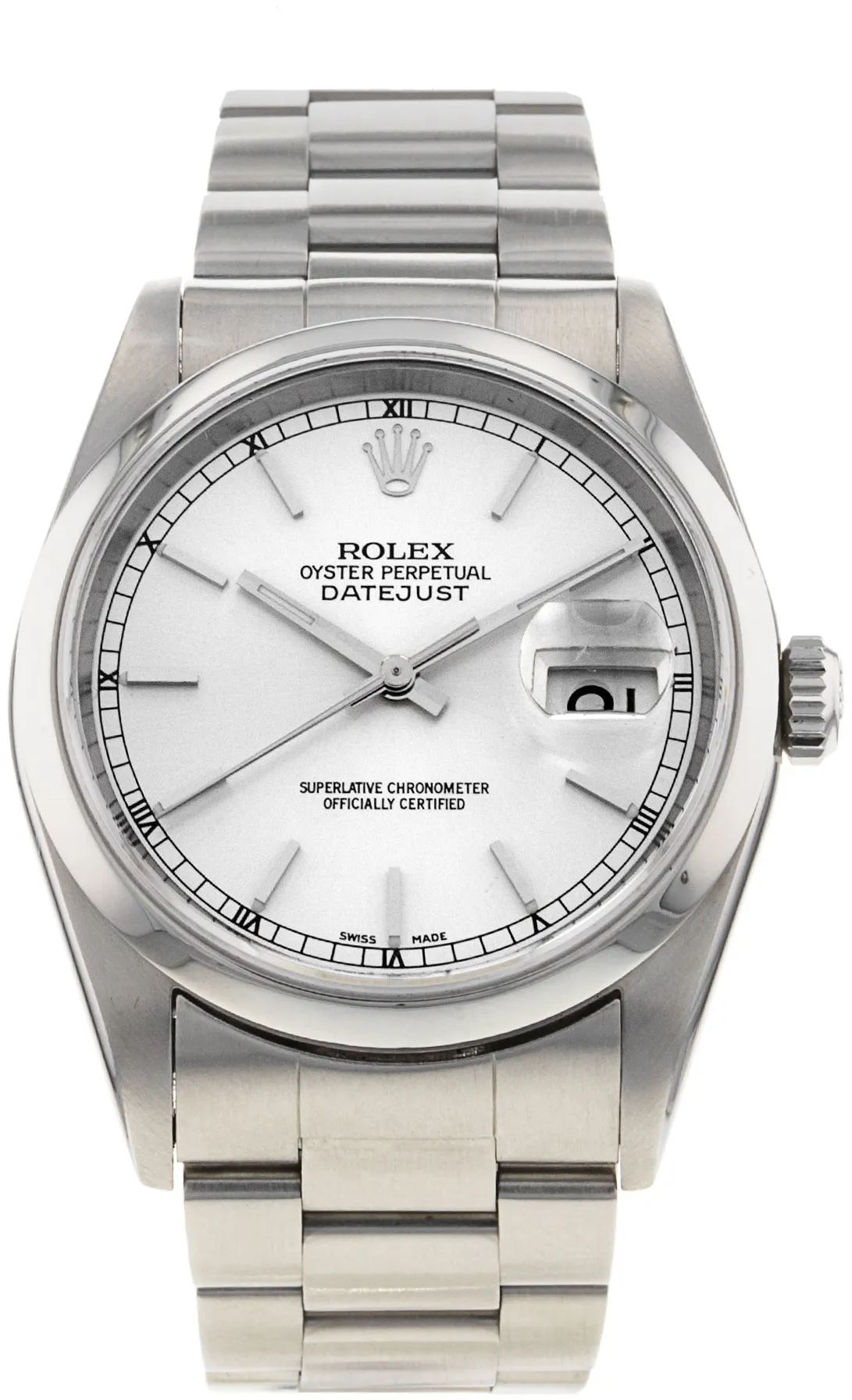 Rolex Datejust 36 16200 36mm Stainless steel Silver