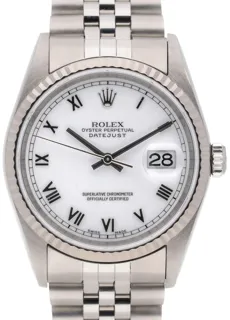 Rolex Datejust 36 16234 White gold and Stainless steel Silver Baton