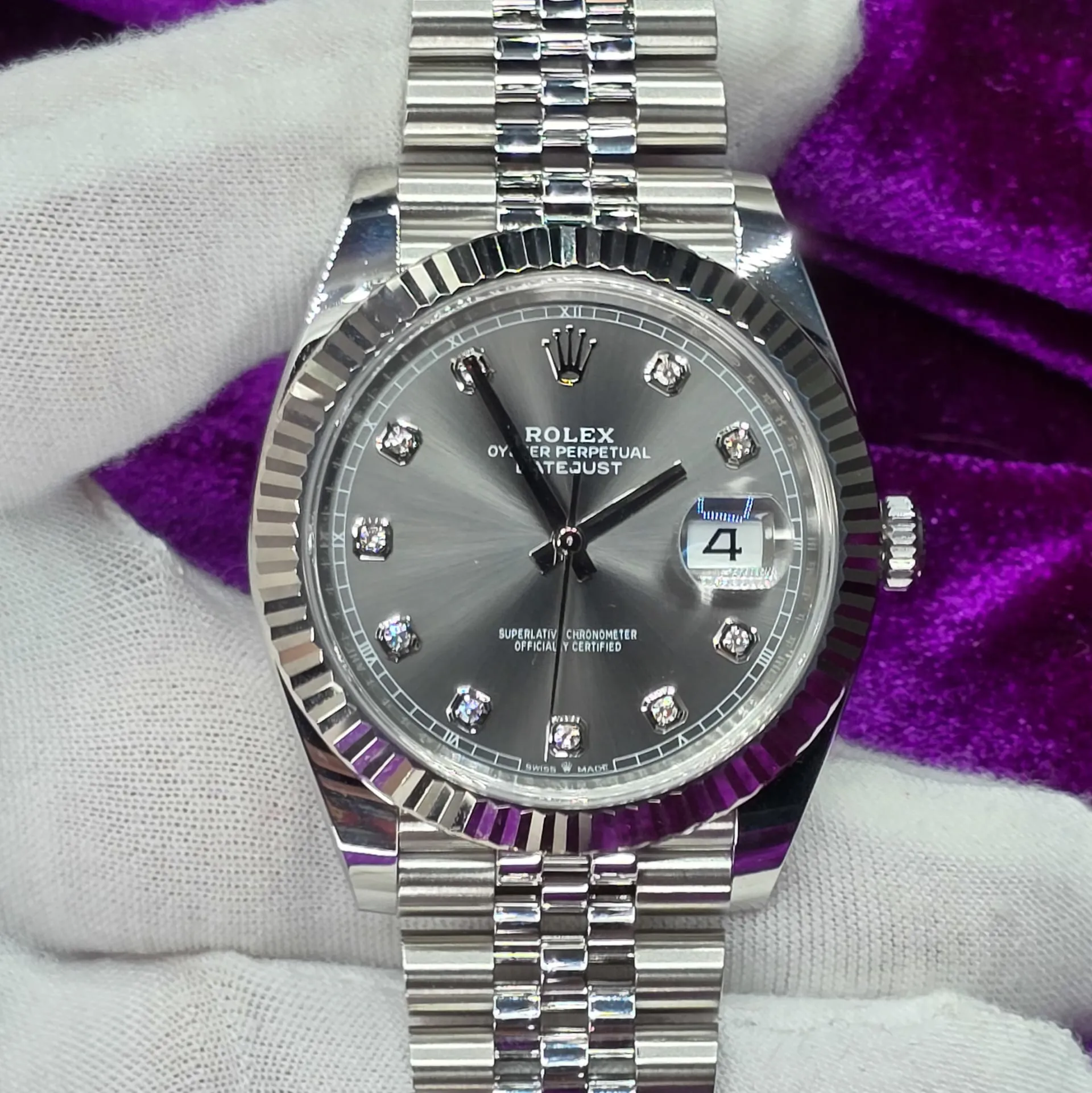 Rolex Datejust 41 126334-0006 41mm White gold and Oystersteel Slate 4