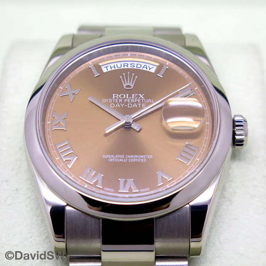 Rolex Day-Date 36 118209 36mm White gold Brown 2