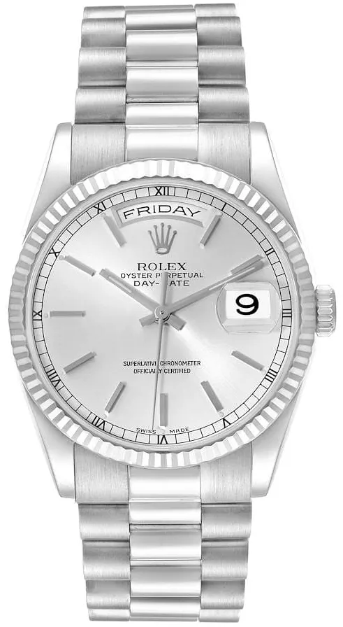 Rolex Day-Date 36 118239-0085 36mm White gold Blue