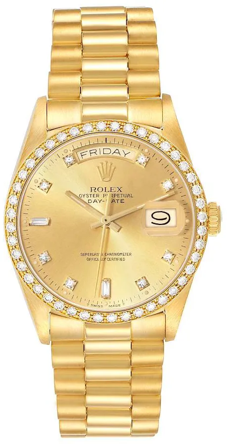 Rolex Day-Date 36 18048 36mm Yellow gold Champagne