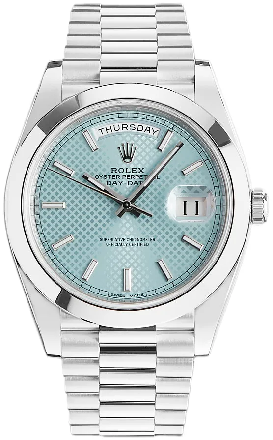 Rolex Day-Date 40 228206-0004 40mm Platinum Blue