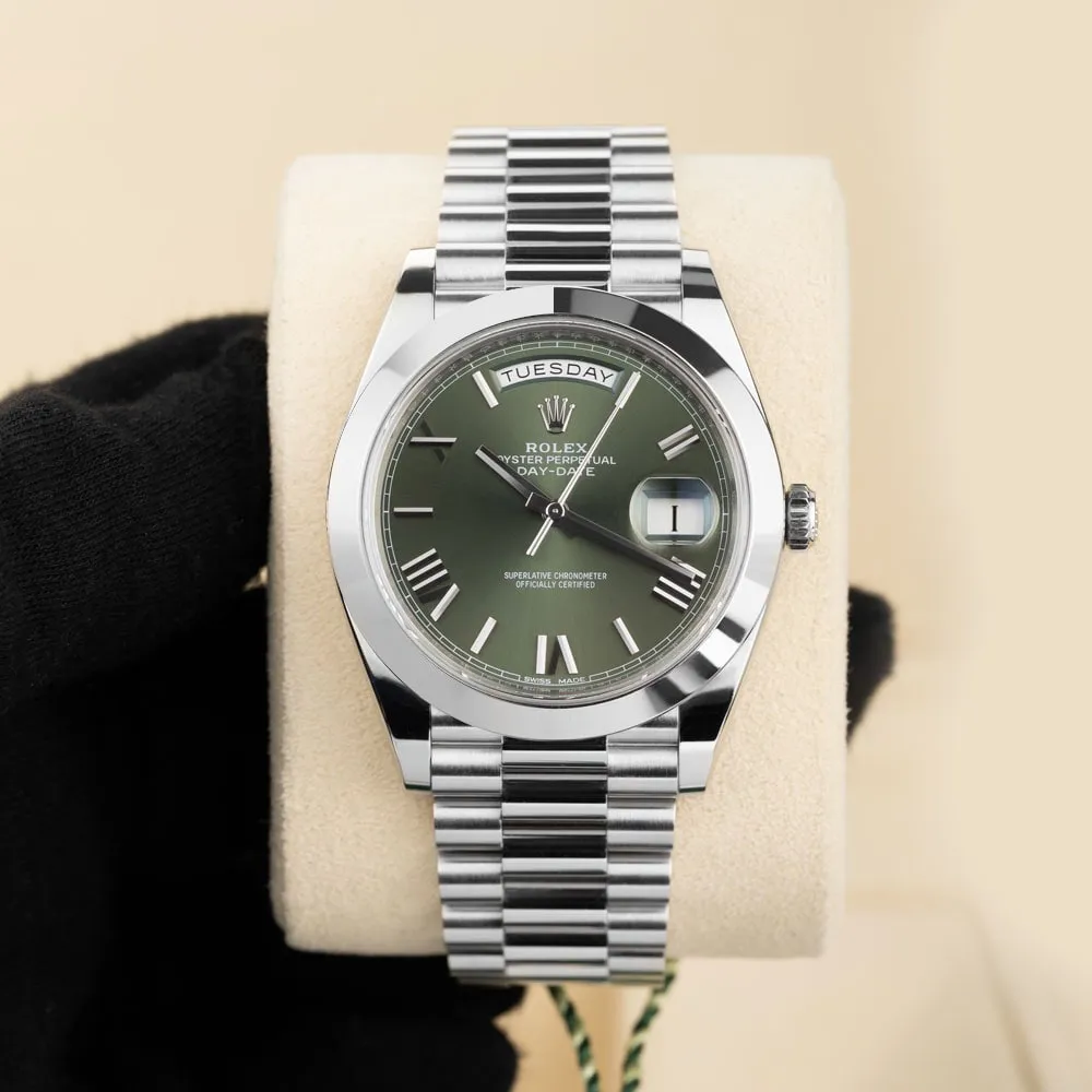 Rolex Day-Date 40 228206-0027 40mm Platinum Green