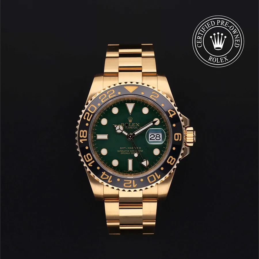 Rolex GMT-Master II 116718LN 40mm Yellow gold Green