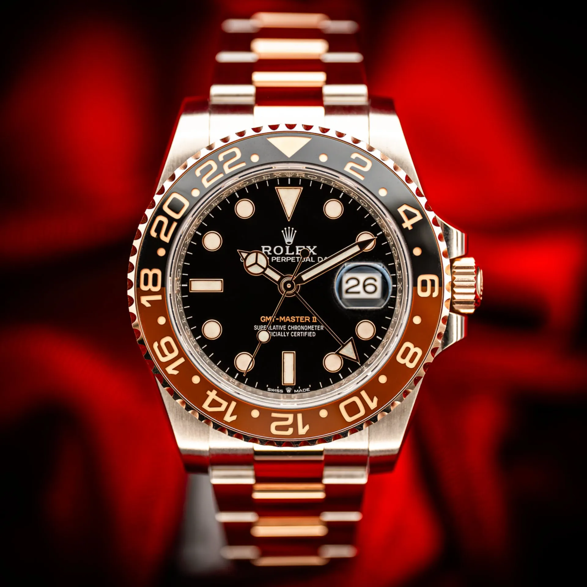 Rolex GMT-Master II 126711CHNR-0002 40mm Oystersteel and Everose gold Black