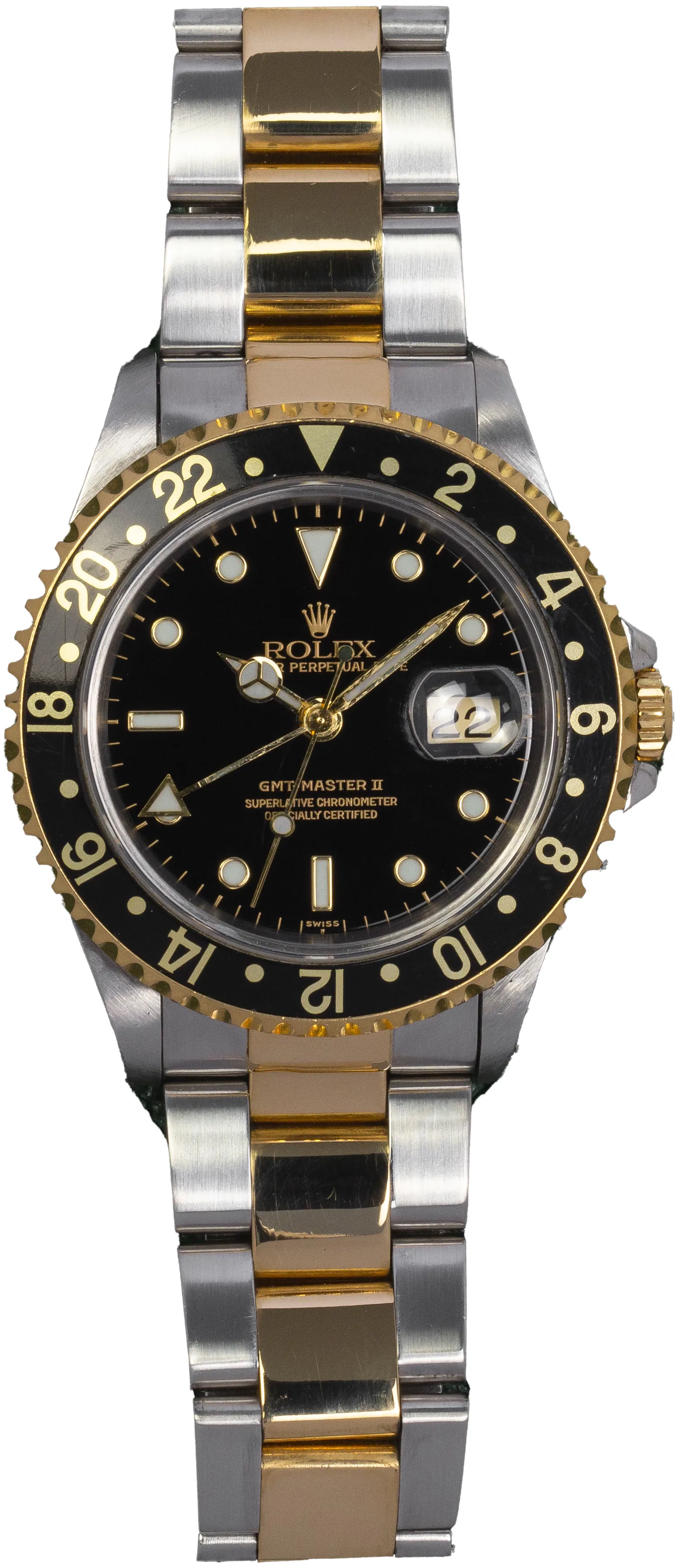 Rolex GMT-Master II 16713 40mm Yellow gold and Stainless steel Black