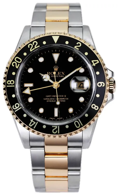 Rolex GMT-Master II 16713LN 40mm Yellow gold and Stainless steel Black