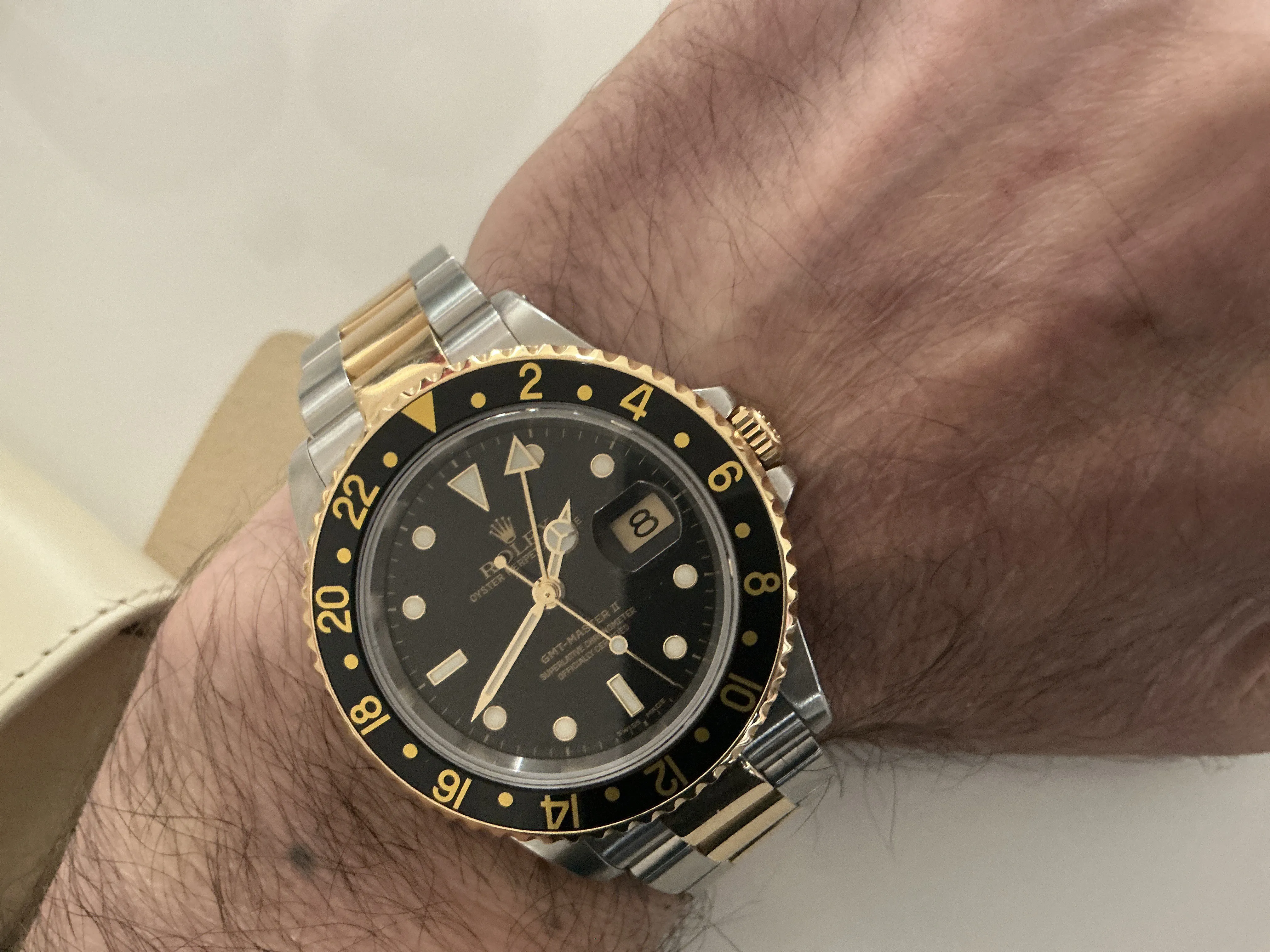 Rolex GMT-Master II 16713LN 40mm Yellow gold and Stainless steel Black 2