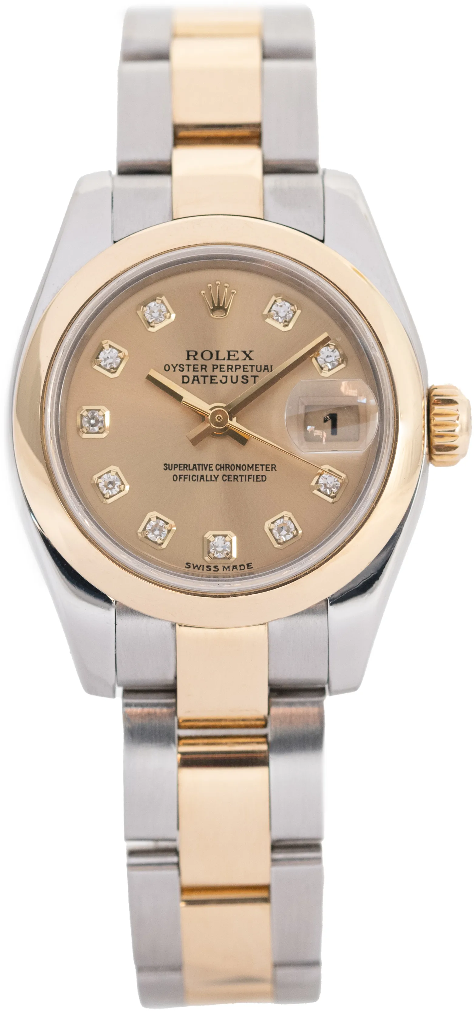 Rolex Lady-Datejust 179163 26mm Yellow gold and Stainless steel Champagne