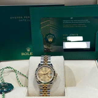 Rolex Lady-Datejust 279173-0009 Yellow gold and Stainless steel Champagne