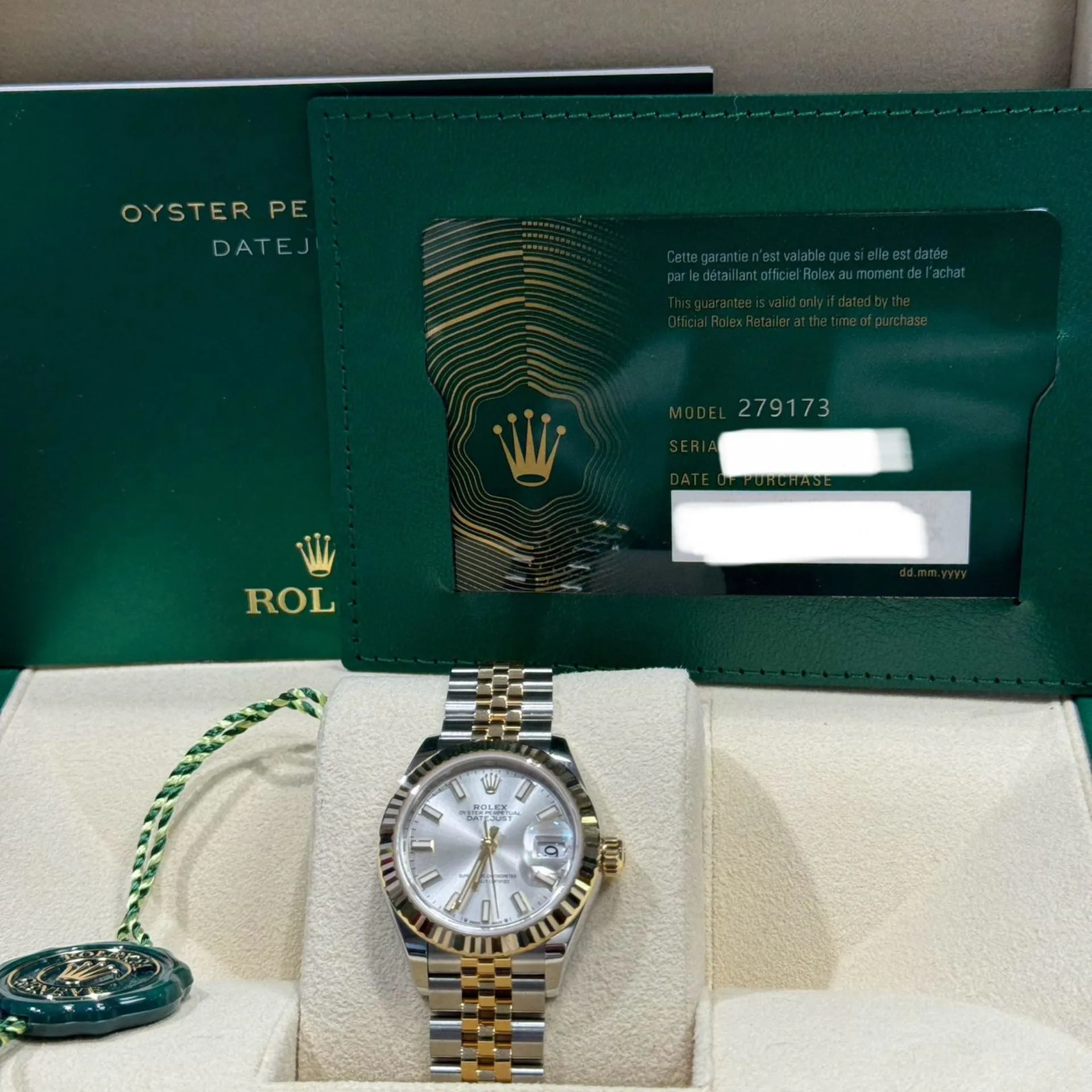 Rolex Lady-Datejust 279173-0019 28mm Yellow gold and Oystersteel Silver